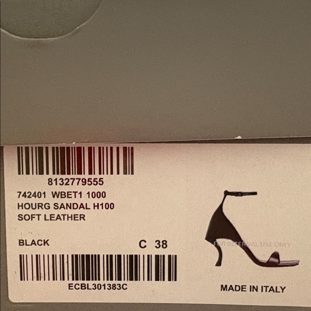 Balenciaga Hourglass 100mm Sandals - Black Soft Leather - NIB - 38 - Picture 13 of 13